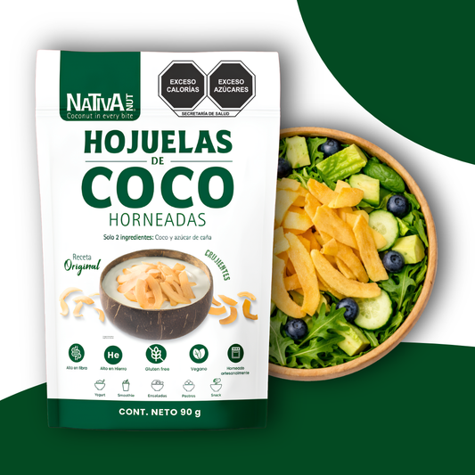Hojuelas de coco horneadas Receta Original - 90 g