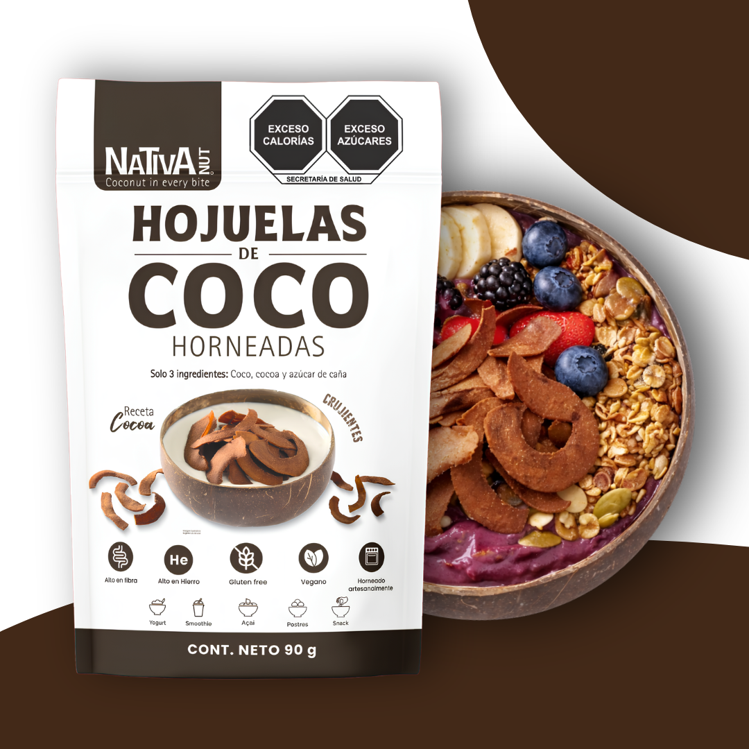 Hojuelas de coco horneadas Receta Cocoa - 90 g